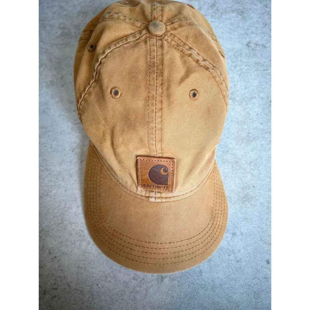 Carhartt Canvas Baseball Cap OS Brown Adjustable Gorpcore Streetwear Rugged